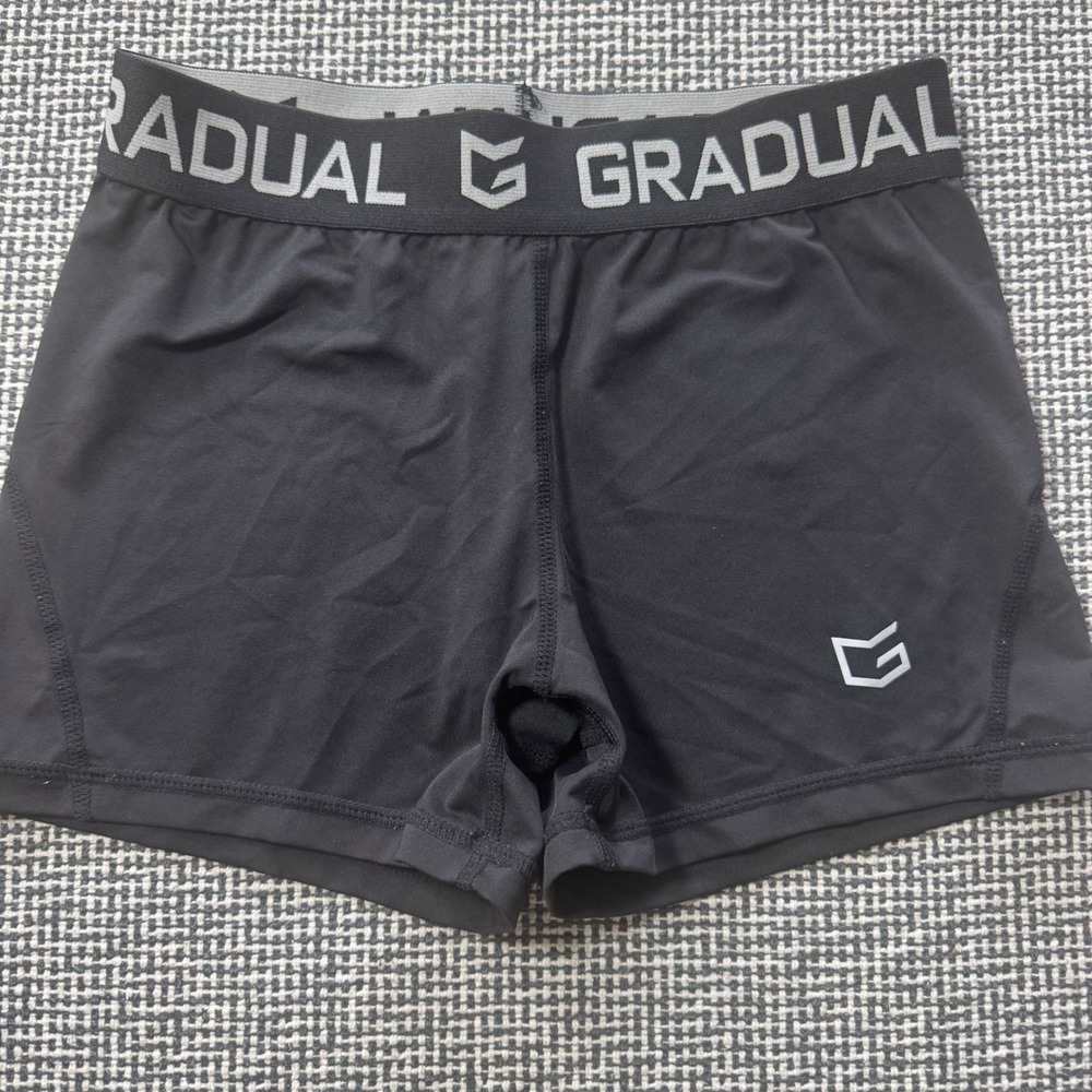 Gradual Mens Black Compression Shorts Athletic Gym Training Base Layer Size S